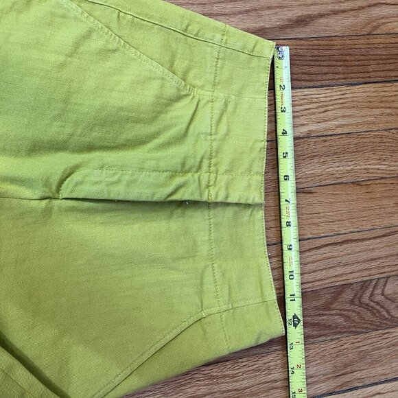 Tibi NWT High-waist Wide-leg Cropped Jeans‎ In Mustard Yellow Size 2 - Picture 13 of 13